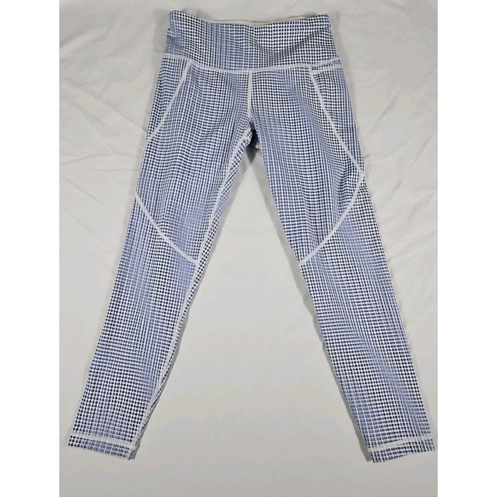 Sweaty Betty Power Leggings Womens Size XS 7/8 Length Blue Geometric Pattern